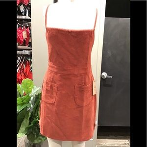 Rust corduroy dress